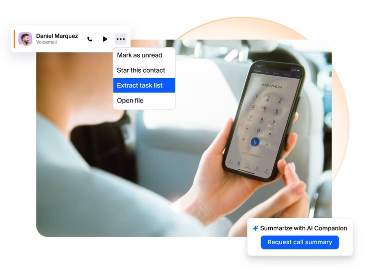 Zoom AI can summarize voicemails and create to-do lists without listening to hours of messages. (Image source: Zoom)