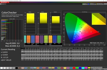 Colors (profile: Vivid, white balance: +1 warm, target color space: DCI-P3)