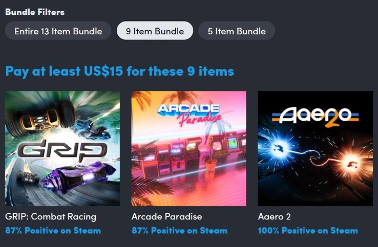 Decorative image. Paying $15 gets you 9 games (Image source: Humble Bundle)