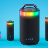 JLab Party series of Bluetooth speakers come with RGB lighting effects, splash resistance, and customizable sound. (Image source: JLab)