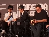 Kojima speaking at Piazza Film Festival in Rome 