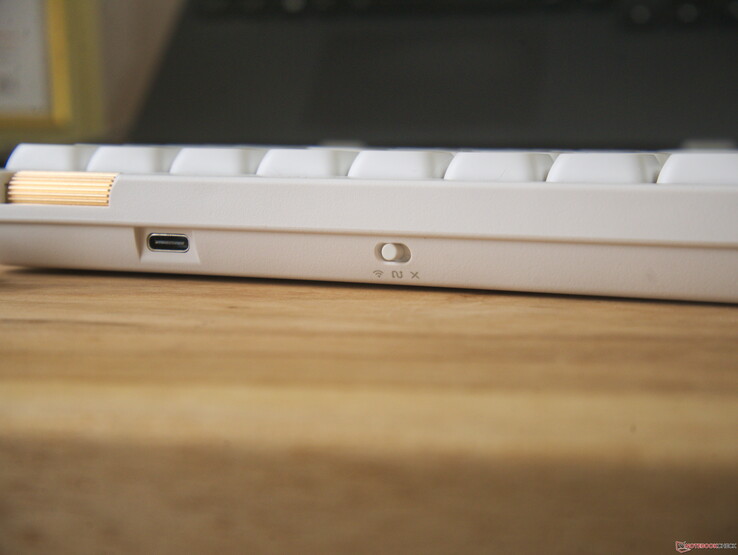 An easy-to-reach switch controls connectivity modes. 