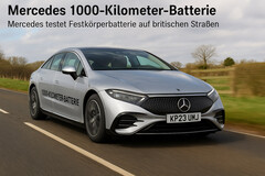 Mercedes 1000-kilometer battery: Mercedes tests solid-state battery on British roads. (Image source: DallE3)