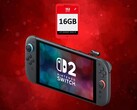 Nintendo Switch 2 shown with 16GB Game-Key Card (Image source: Nintendo of America with edits)