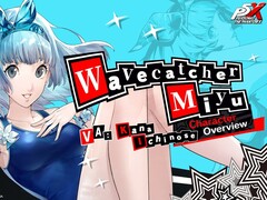 Character showcase banner for Persona 5: The Phantom X featuring anime character Miyu