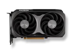 Artist render of Radeon RX 9060 XT GPU. (Image source: AMD)