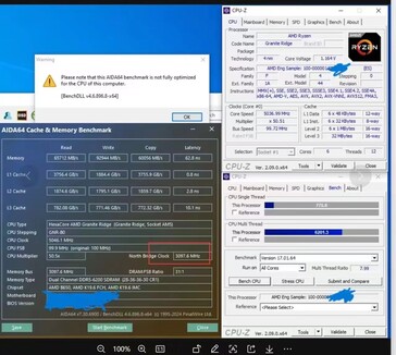 AMD Ryzen 5 9600X overclocked CPU-Z benchmark (image via HXL)