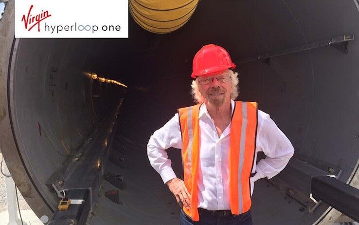 Sir Richard Branson has invested in Hyperloop One. Image source: Virgin Hyperloop