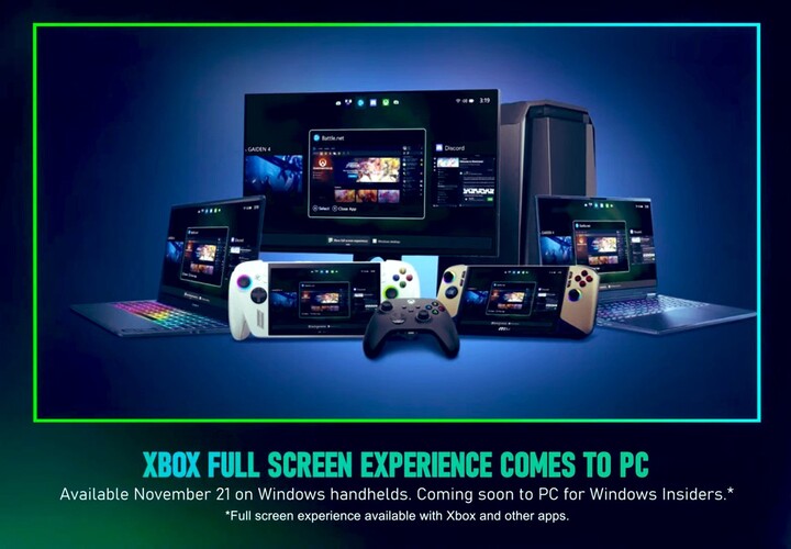 Xbox Full Screen Experience Windows gaming handhelds announcement (Image source: screenshot, Xbox YouTube)