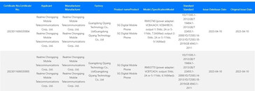 ...and 3C with a new look and different fast-charging profiles. (Source: TENAA via Mukul Sharma, 3C via MySmartPrice)