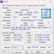 CPU-Z main page