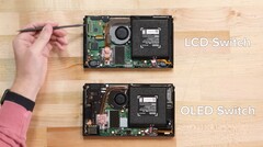 The Nintendo Switch OLED models contains a few changes from the LCD version. (Image source: iFixit)