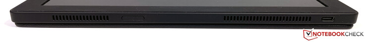 Left: Air vent, SIM slot (optional), air vent, USB-C (3.2 Gen. 2, Power Delivery and DisplayPort 1.2)