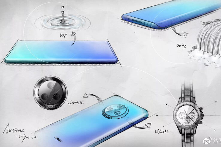 Official sketches of the Vivo NEX 3. (Source: Vivo)