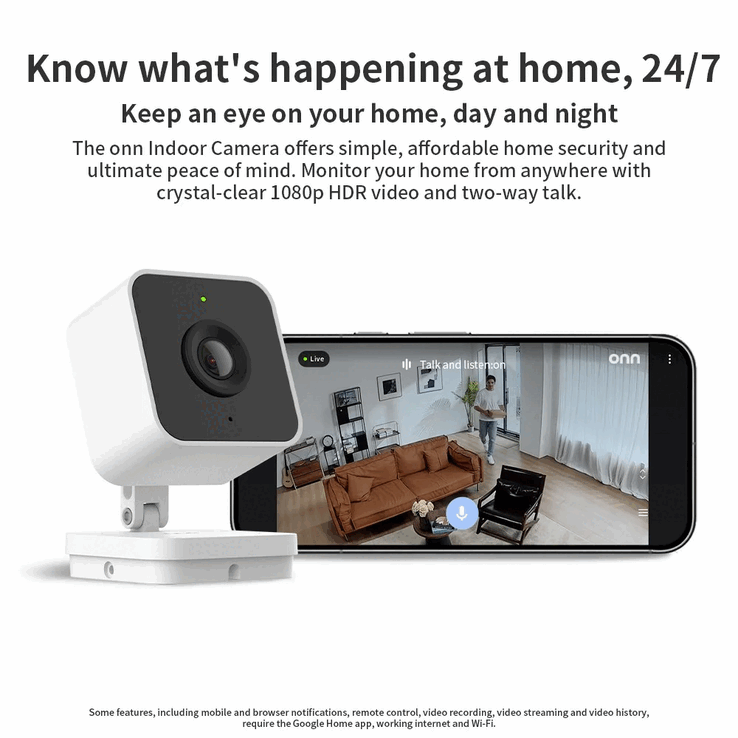 Onn Wired Indoor Security Camera (Image Source: Walmart)