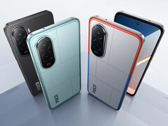 The Xiaomi Poco M7 in its three launch colours. (Image source: Xiaomi)