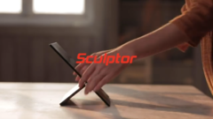 Sculptor's new auto-rotating external monitor. (Source: Sculptor)