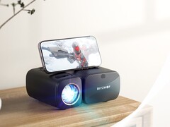 The BlitzWolf BW-V3 Mini LED Projector can throw images up to 120-in (~305 cm) wide. (Image source: BlitzWolf)