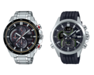 Casio Edifice EQS600DB-1A4 (left) and the Edifice ECB30P-1A (right). (Image source: Casio)