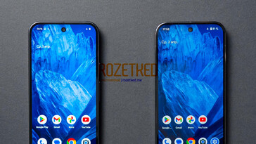 Pixel 9 和 Pixel 9 Pro 从左到右。（图片来源：Rozetked）