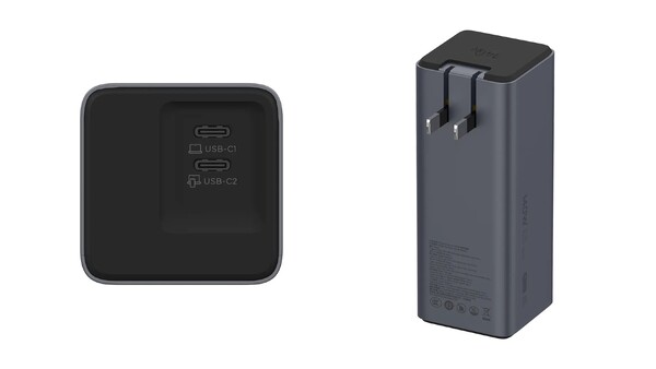 The Lenovo Hybrid 2-in-1 Power Bank 140W (10.2K) doubles as a wall charger.