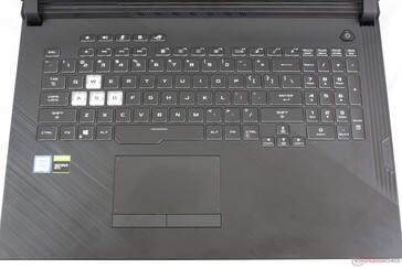 Identical keyboard layout to the Strix III G731