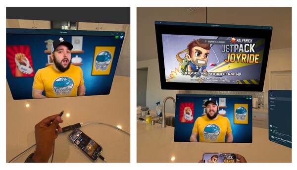 Meta Quest HDMI Link also works with phones with DisplayPort support. (Image source: Meta)
