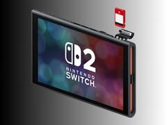 Nintendo Switch 2 pictured with Game-Key Card (Image source: Nintendo of America with edits)