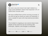 OpenCode confirms the breach and API keys been leaked