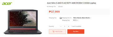 Acer Nitro 5 AN515-42-R3TY. (Image source: Shopee)