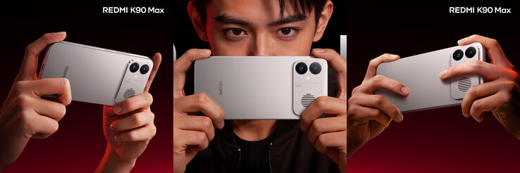 Promotional pictures showing the phone being held