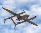 The Textron Aerosonde Mk. 4.7 UAS drone.