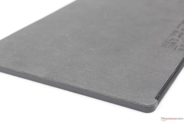 Soft-touch fabric on back of keyboard base for added luxury