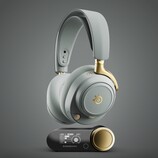 SteelSeries Arctis Nova Elite in Sage & Gold colorway with the GameHub. (Image source: SteelSeries)