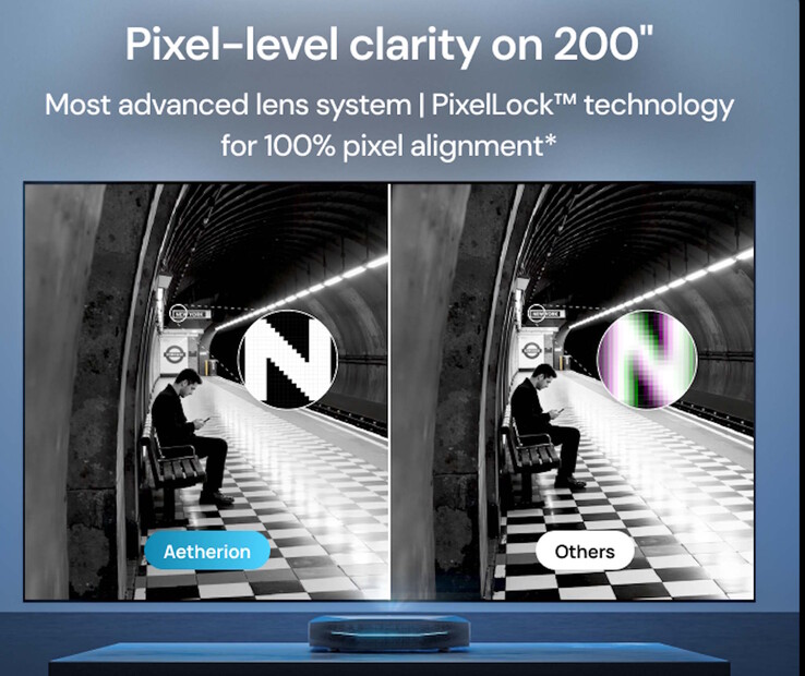 The 4K laser projector purportedly offers a very clear picture quality