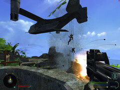 A player shooting at in-game enemies in Far Cry (image source: SteamDB)