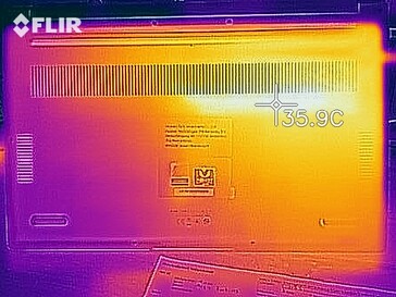 Heat development bottom side (idle)