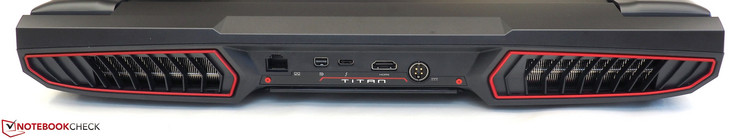 Rear: RJ45-LAN, mini-DisplayPort, Thunderbolt 3, HDMI, DC-in