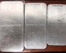 The alleged iPhone 12 molds show the different-sized variants. (Image source: @Jin_Store)