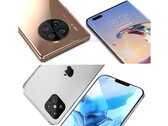 Huawei Mate 40 Pro (top) & Apple iPhone 12 (bottom). (Image source: WindowsUnited.de/PhoneArena - edited)