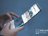A render of what the foldable Galaxy smartphone from Samsung could look like. (Source: NieuweMobiel) 