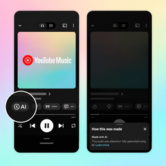 YouTube Music AI identifier
