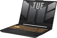 The ASUS TUF F15 has a single-zone RGB-backlit keyboard. (Source: ASUS)