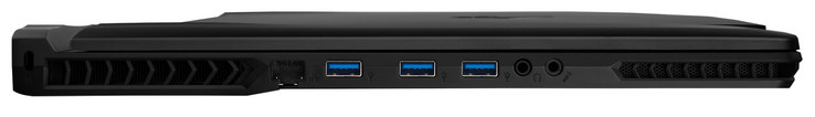 Left-hand side: Gigabit Ethernet, 3 x USB 3.1 Type-A Gen 1, headphone jack, microphone jack