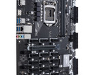 The 19 PCIE connectors are divided into three groups, each with its own ATX12V power connector (Source: Asus)