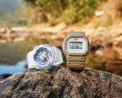 The Casio G-Shock DW-5600LICH25-5PFL (right) and the Baby-G BA-110XLICH25-7PFL (left). (Image source: Weibo)
