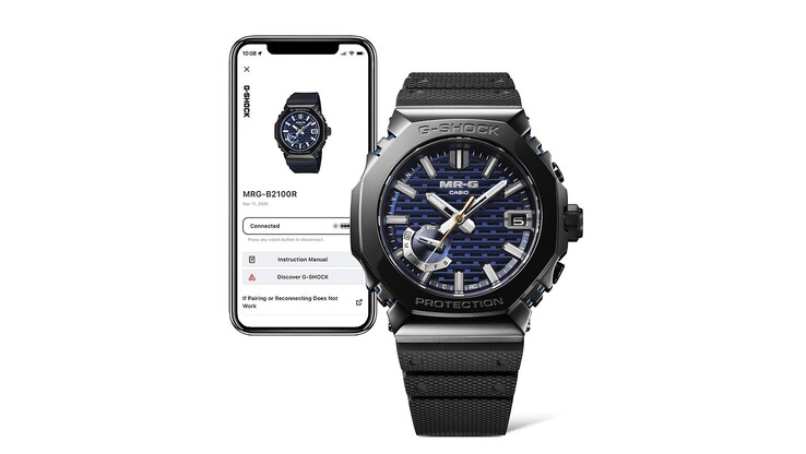 The Casio MRG-B2100R-2A can connect to your smartphone via Bluetooth. (Image source: Casio)