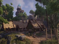 An image showing a village in Elex, now on sale on Steam.