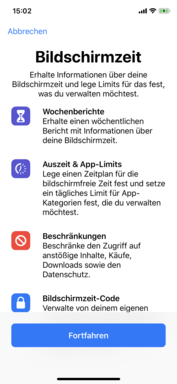 App time limit options