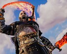 Kratos unleashing the Blades of Chaos in God of War Ragnarok